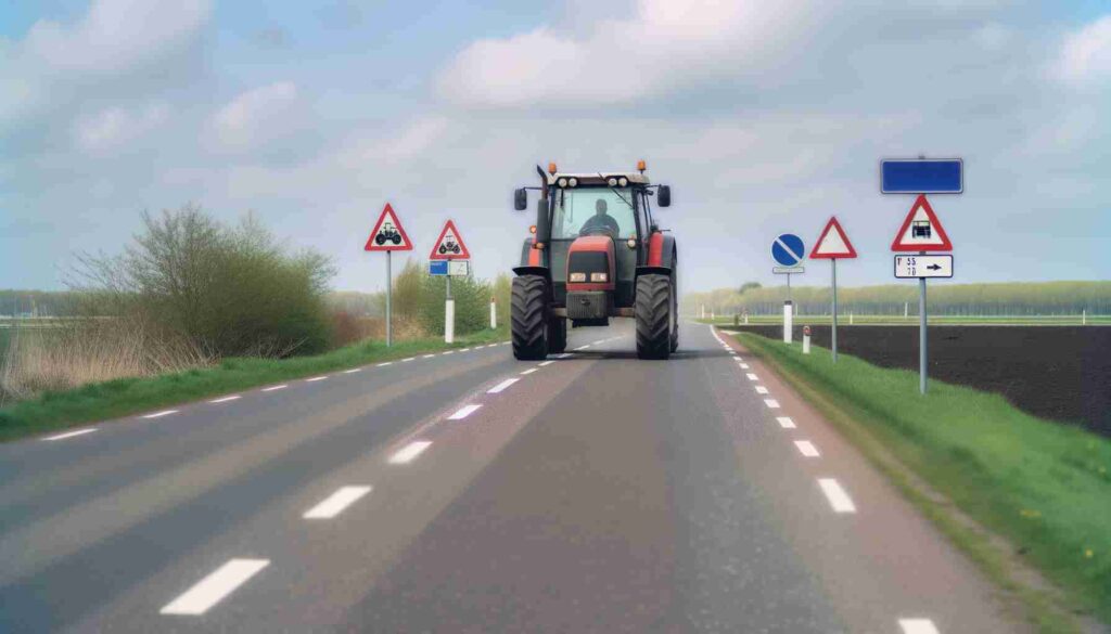 An image illustrating Mit dem Traktor sicher im Straßenverkehr
